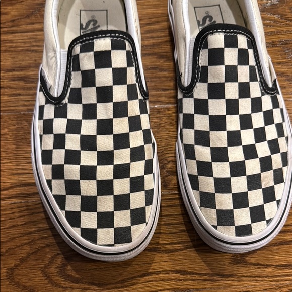 Vans Classic Black and White Checkered Checkerboard Slip-On Shoes - Picture 2 of 5